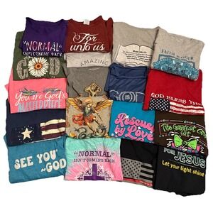 Reseller Bundle- Lot of 18 T-Shirts Size Small-2XL Jesus/religious/ graphic